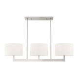 Hayworth 3 Light Linear Chandelier with Fabric Shades by Livex 42405 - 42405