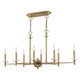 Bennington 8 Light Small Linear Chandelier by Livex - 42708