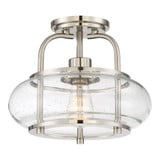 Trilogy 1 Light 12 Inch Wide Semi Flush Mount by Quoizel - TRG1712