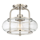 Trilogy 1 Light 12 Inch Wide Semi Flush Mount by Quoizel - TRG1712