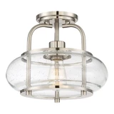 Trilogy 1 Light 12 Inch Wide Semi Flush Mount by Quoizel - TRG1712