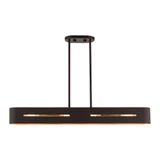 Rave 4 Light Minimalistic Linear Chandelier by Livex - 45767