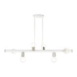 Bannister 6 Light Asymmetrical Linear Chandelier by Livex - 45866