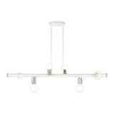 Bannister 6 Light Asymmetrical Linear Chandelier by Livex - 45866