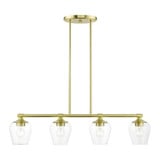 Willow 4 Light Elegant Linear Chandelier by Livex - 46724