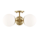 Paige 3 Light 16.25 Inch Wide Semi Flush Mount by Mitzi - H193603