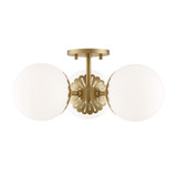 Paige 3 Light 16.25 Inch Wide Semi Flush Mount by Mitzi - H193603