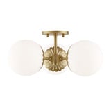 Paige 3 Light 16.25 Inch Wide Semi Flush Mount by Mitzi - H193603