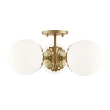 Paige 3 Light 16.25 Inch Wide Semi Flush Mount by Mitzi - H193603