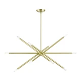 Soho 10 Light Asymmetrical Linear Chandelier by Livex - 46777