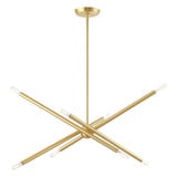 Soho 8 Light Asymmetrical Linear Chandelier by Livex - 46778