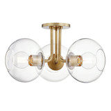 Margot 3 Light 20 Inch Wide Semi Flush Mount by Mitzi - H270603