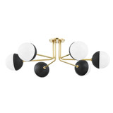 Renee 5 Light 40 Inch Wide Semi Flush Mount by Mitzi - H344606