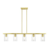 Clarion 5 Light Transitional Linear Chandelier by Livex - 49275