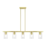 Clarion 5 Light Transitional Linear Chandelier by Livex - 49275