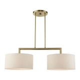 Meridian 2 Light Small Linear Chandelier by Livex 49292 - 49292