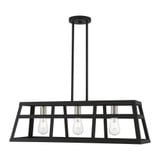 Schofield 3 Light Caged Linear Chandelier by Livex - 49563