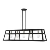 Schofield 5 Light Caged Linear Chandelier by Livex - 49565