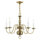 Williamsburgh 5 Light Medium Chandelier by Livex - 5005