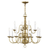 Williamsburgh 12 Light Medium Chandelier by Livex - 5012