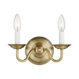 Williamsburgh 2 Light Wall Sconce 10 Inch Wide by Livex - 5018