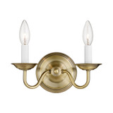 Williamsburgh 2 Light Wall Sconce 10 Inch Wide by Livex - 5018