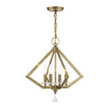 Diamond 4 Light Small Chandelier by Livex - 50664