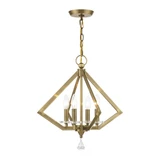 Diamond 4 Light Small Chandelier by Livex - 50664