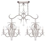 Serafina 8 Light Small Linear Chandelier by Livex - 51007