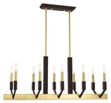 Beckett 10 Light Candle Style Linear Chandelier by Livex - 51168