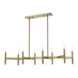 Copenhagen 8 Light Small Linear Chandelier by Livex 51178 - 51178