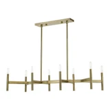 Copenhagen 8 Light Small Linear Chandelier by Livex 51178 - 51178