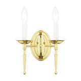 Williamsburgh 2 Light Wall Sconce 9.5 Inch Wide by Livex - 5122