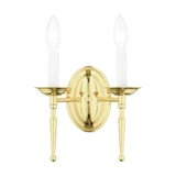 Williamsburgh 2 Light Wall Sconce 9.5 Inch Wide by Livex - 5122