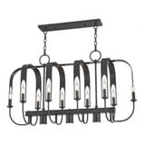 Addison 10 Light Small Linear Chandelier by Livex - 51940A