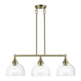 Glendon 3 Light Elegant Linear Chandelier by Livex - 53643