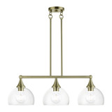 Glendon 3 Light Elegant Linear Chandelier by Livex - 53643