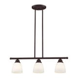Somerville 3 Light Transitional Linear Chandelier by Livex - 53854