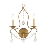 Chesterfield 2 Light Candle Style Wall Sconce by Livex - 6422