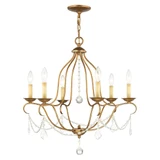 Chesterfield 6 Light Medium Chandelier by Livex - 6426