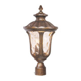Oxford 3 Light Amber Glass Outdoor Wall Lantern 22 Inch Tall by Livex - 7657