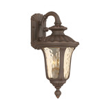 Oxford 3 Light Amber Glass Outdoor Wall Lantern 22 Inch Tall by Livex - 7657