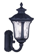 Oxford 3 Light Clear Glass Outdoor Wall Lantern 22 Inch Tall by Livex - 7856