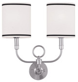 2 Light ADA Wall Sconce 17.75 Inch Tall by Livex - 9122