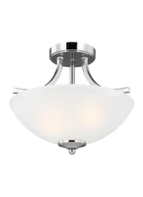 Geary 2 Light 13.88 Inch Wide Semi Flush Mount by Generation - 77165023-12381388