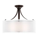 Elmwood Park 3 Light 19 Inch Wide Semi Flush Mount by Generation - 7737303