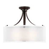 Elmwood Park 3 Light 19 Inch Wide Semi Flush Mount by Generation - 7737303