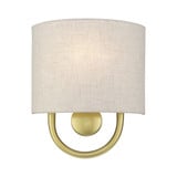 Stratton 1 Light Oatmeal Shade Wall Sconce 10.5 Inch Tall by Livex - 60271