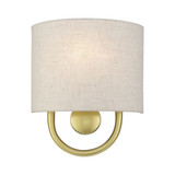 Stratton 1 Light Oatmeal Shade Wall Sconce 10.5 Inch Tall by Livex - 60271