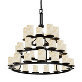 Alabaster Rocks Dakota 36 Light 3 Tier Chandelier by Justice Design - ALR-8712-10